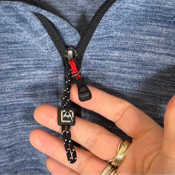 Avalanche Quarter Zip Stand Up Collar Fleece Pullover-Blue-Men Size XXL - Picture 3 of 6